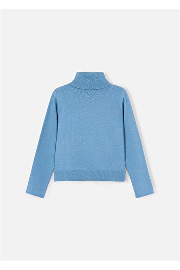 MAYORAL Girl's Knitted Turtleneck Sweater Blue 313