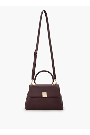 Flora Bella by Shoexpress Solid Satchel Bag with Detachable Strap - H 17 x W 29 x 11 cms