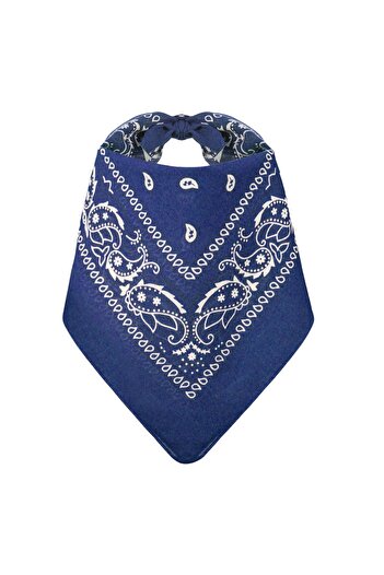 OEM Blue Paisley Cotton Bandana 54x54cm