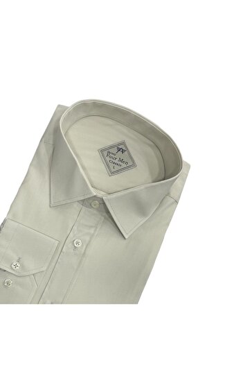 GÖMLEK GALERİSİ Classic Wide Cut Straight Long Sleeve Men's Shirt
