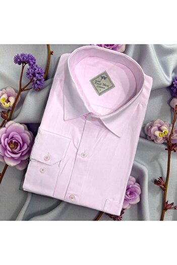 GÖMLEK GALERİSİ Classic Wide Cut Straight Long Sleeve Men's Shirt