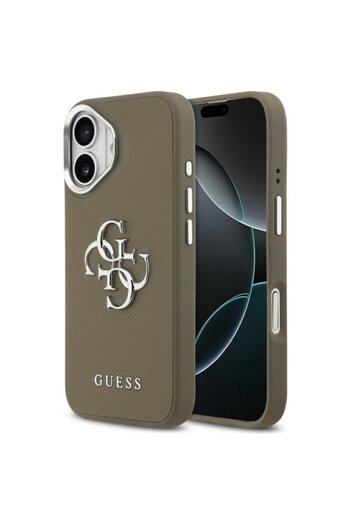 Guess iPhone 17 Original Hardcase Grained Big 4G Classic Logo, Brown