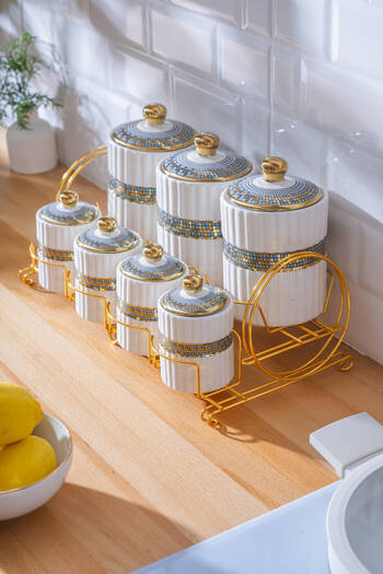 ACAR Capri 7 Piece Spice Rack Set with Stand