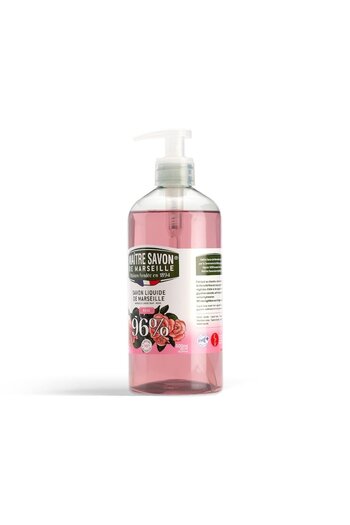 L'anza Liquid Soap Maitre Savon de Marseille, Vegetable Oils, Rose Fragrance, 500ml