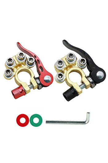 MaxTech Set 2 Borne Auto pentru Baterie MaxTech®, Conexiune Sigura, Rezistenta la Coroziune