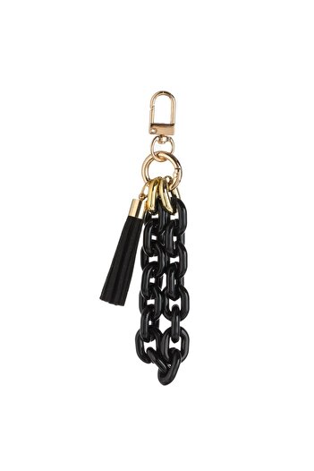 OEM Keychain with Black Chain & Tassel with Gold-Colored Clips 13cm