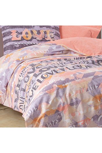 Cotton Box Bed linen 1 person, 100% cotton ranforce, flat sheet 180x240cm, Cotton Box, Love Pudra