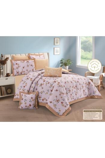 Roshen New king size double bed sheet, 100% cotton, with luxurious packaging and full filling, 8 pieces, suitable for a 200*200 bed. Luxury, quality and elegance.
