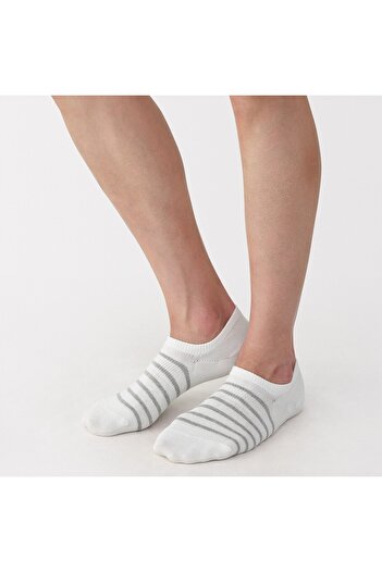 Muji Right Angle Striped Sneaker Socks