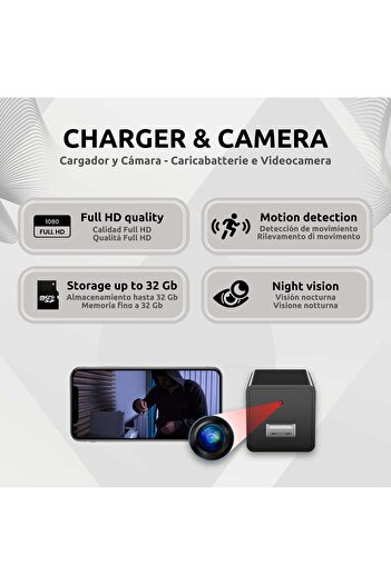 Generic USB Charger Spy Camera Hidden Cam 1080P HD Portable Security Recorder Motion Detection Device