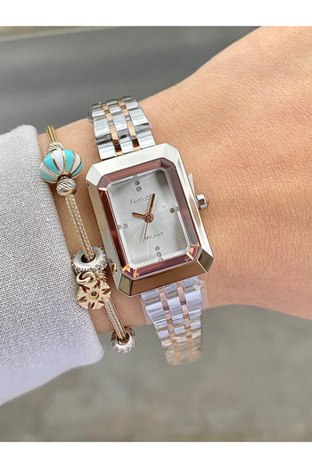 Ferrucci 3 Atm Water Resistant Rectangular Design Women's Wristwatch