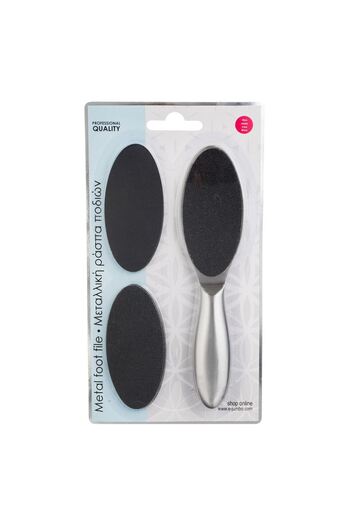 OEM Silver Metal File with 2 Sides & 10 Refills for Heels 23cm