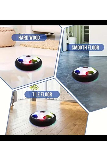 EVARO LED Işıklı Uçan Futbol Topu – Dayanıklı Köpük Tamponlu, Hava Yüzen Dış Mekan Eğlencesi