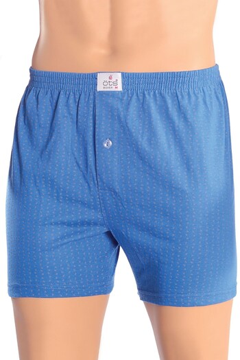 Öts Men's Boxer with Pattern, Buttoned (100% Cotton)