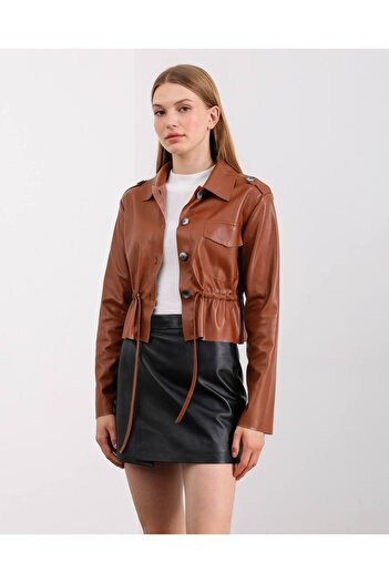 Sum Short Leather Coat