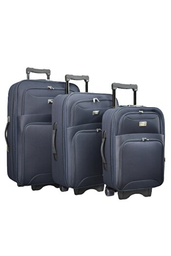 OEM Set Valize, Perfect Line, Textile, 77 x 27 x 50 cm, Blue