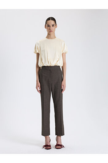 BAQA Satin Short Sleeve Blouse