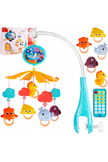 MalPlay Musical carousel with remote control, timer, color projector, with 200 lullabies and stories
