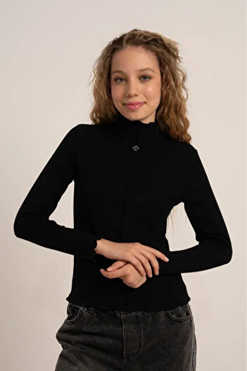LOCO LOCO Girl's 7889 Ribbed Blouse