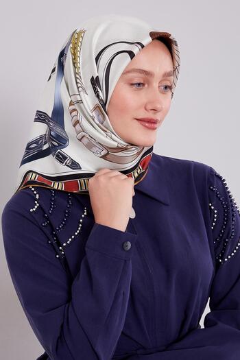 Levidor Oil Green Twill Silk Scarf Lunera Collection
