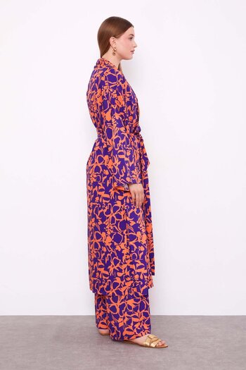 Levidor Orange Kimono Pants Set