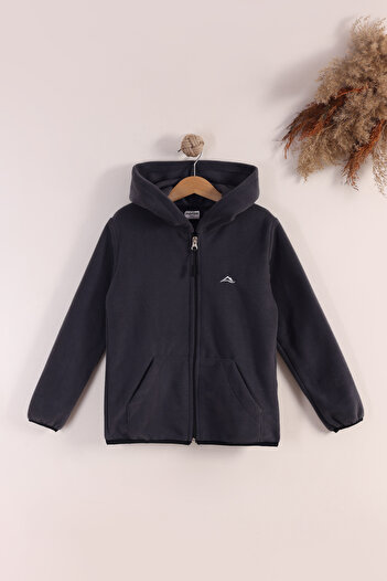 monox Children's Unisex Fleece Jacket with Rubber Cuffs and Zipper Hood