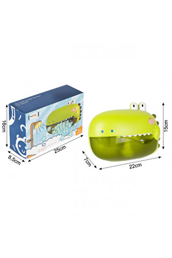 MalPlay Dino Green Bath Toy for Making Balloons with Songs