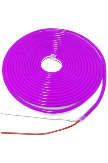 OEM Bandă luminoasă LED flexibilă neon flex, 12V/2.2A, 26W, rezistentă la umiditate, violet - 5m