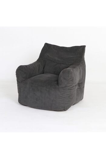 Crestj Comfortable Recliner Chair – Washable Grey Velvet Fabric with Back and Arm Support for Living or B