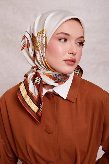 Levidor Cinnamon Twill Silk Scarf Lunera Collection