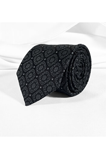 BLC Basic Line Co. Black Color Tie Set in Wooden Box |   Tie |   Pocket Tissue |   Cufflink |   Socks