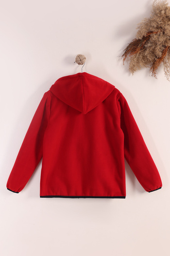 monox Children's Unisex Fleece Jacket with Rubber Cuffs and Zipper Hood