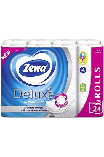 Zewa Toilet Paper Deluxe Delicate Care, 3 layers, 24 rolls
