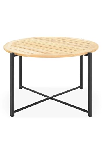 Maison Mex Large garden/terrace coffee table ROCHELLE H.44 D.70 anthracite/natural