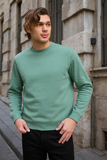 COMBİNE MİCHAİL Men's Long Sleeve Crew Neck 3-Piece Sweatshirt