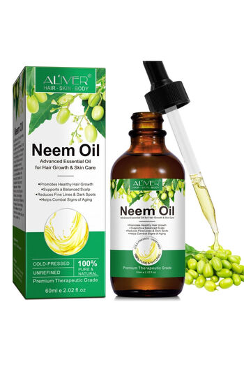 OEM Ulei de Neem 100% Presat la Rece pentru Păr, Piele și Unghii 60 ml ALIVER