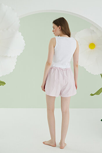 NBB Pink Ribbon Crop Shorts Set