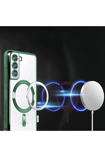 SKYDDAR INNOVATION Case for Samsung Galaxy S21 5G, Luxury Shield Magsafe, Shockproof, sticker set, Dark Green