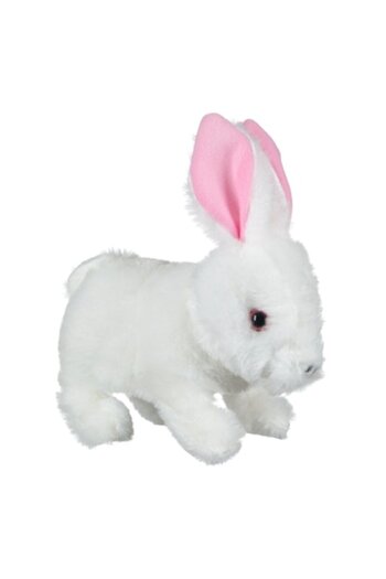 OEM Plush Bunny with Sound & Movement White 13cm