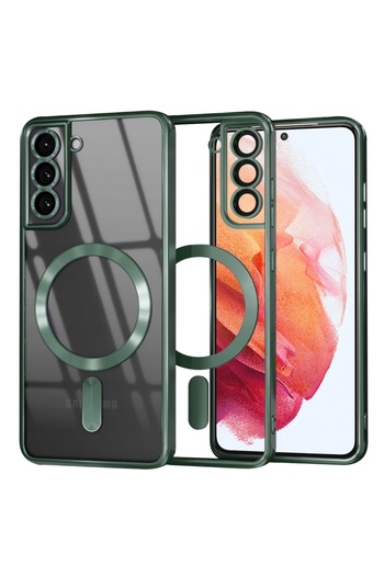 SKYDDAR INNOVATION Case for Samsung Galaxy S21 5G, Luxury Shield Magsafe, Shockproof, sticker set, Dark Green