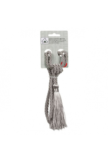 OEM Decorative Brooch with Fringes for Curtains, 12 cm, Grey
