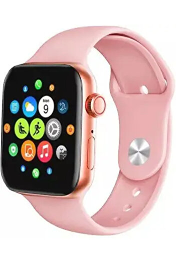 Generic Smart Watch Series 10 S16 – 3 Bands – Fitness Tracker – Pink/Orange – Touch Screen