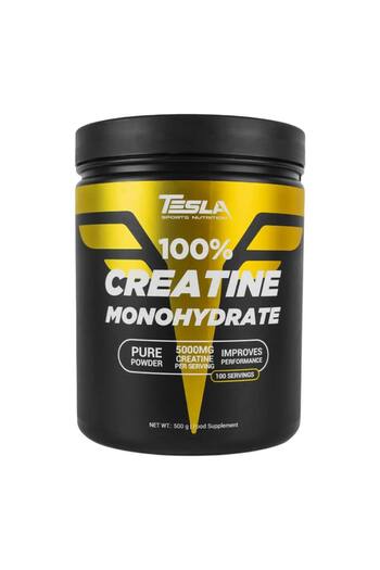 Tesla Sports Nutrition 100% Creatine Monohydrate, Unflavored, 500 Gm, Muscle Strength & Size