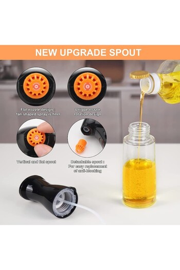 OVERTANG Set 2 Oil Sprayers, OVERTANG, Glass, 210ml, Black/Transparent