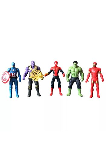 OEM Set 5 Figurines Avengers Super Hero, 15 cm, +3 Years