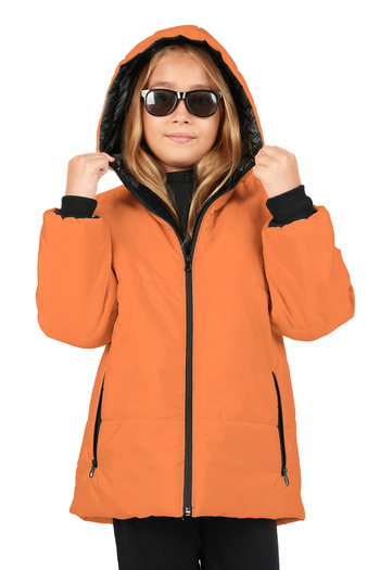 Merdia Girl's Waterproof and Windproof Fur-Lined Hooded Coat