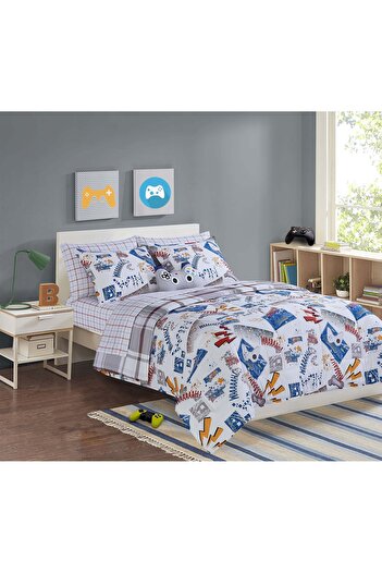 Bee Home Goofy Game Boys | 6-Piece Single Comforter Set