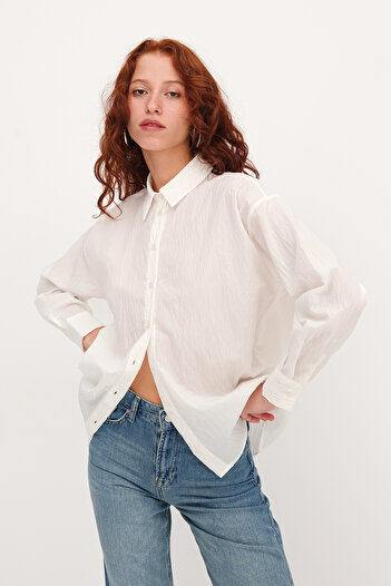 Addax Long Sleeve Striped Shirt G8404