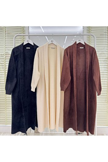 LUJJE Dark Brown Plush Long Coat