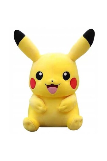 Mis Gustaw Promotional Package: Plus Teddy Bear Pikachu, Yellow, 40cm + Squishy Mushy Zenuk Piglet Toy, Sensory
